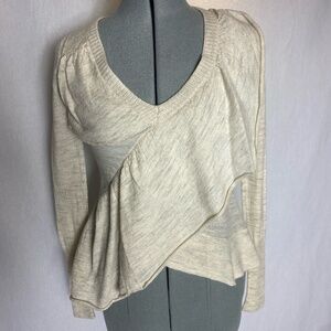 Sparrow Heather Oatmeal 100% Merino wool sweater.